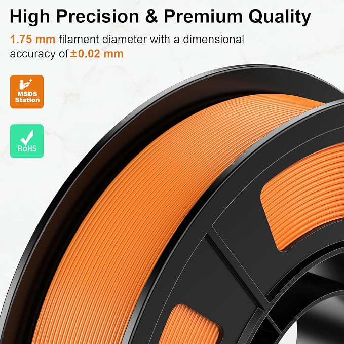 ENTINA 4 Colors PLA 3D Printer Filament for Tina 2, Dimensional Accuracy +/- 0.02mm, 1.75MM 250G 3D Printer Filament Bundle for 3D Printers