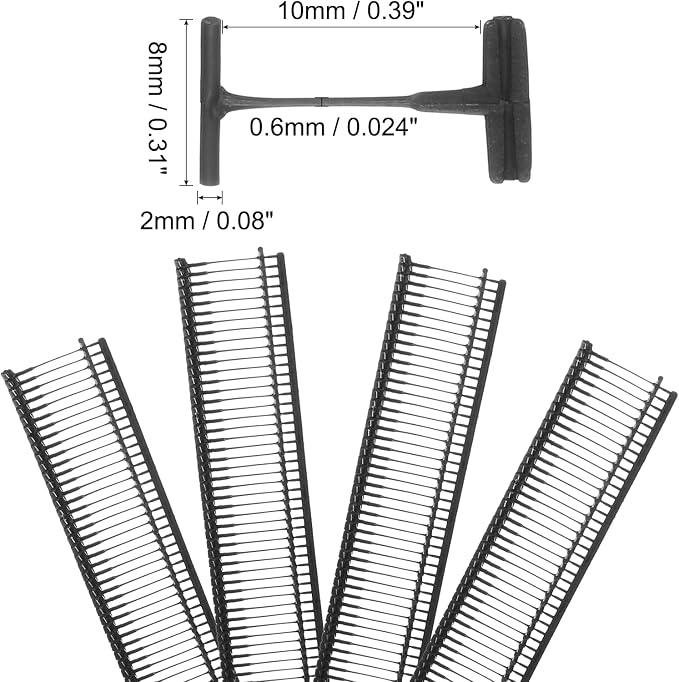 uxcell 5000pcs Standard Tagging Gun Fasteners 10mm Tagging Barbs Pins PP Plastic Tag for Price Tagging Gun, Clothing Tags Gun Attachments for Clothes Bag Fabric, Black