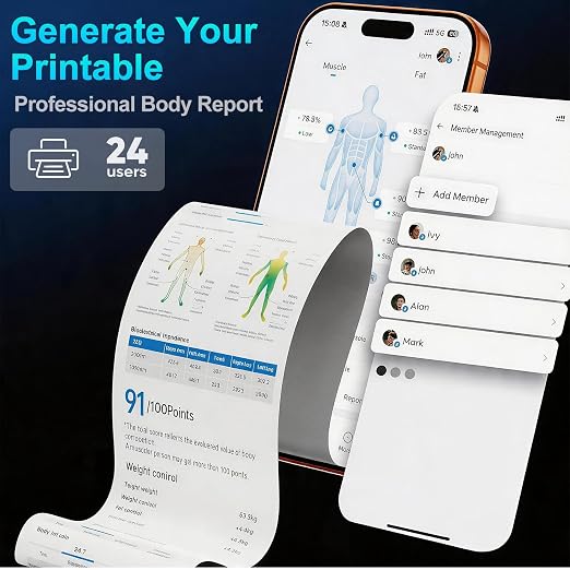 Body Pod Scale, Smart Scale for Body Weight,8-Electrode Digital Bathroom Scale for Fat BMI Muscle Mass Bia Full Body Composition Analyzer 28 Measurements Accurate Weighing Machine 400lb