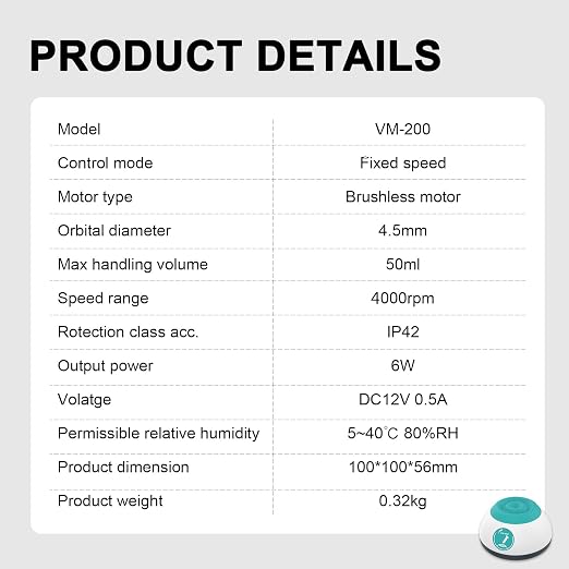 LAB FISH Vortex Model Paint Shaker(Powerful Model) Lab Vortex Mixer for Miniature Bottles,Lash Glue,Nail Polish,Pigment,Eyelash