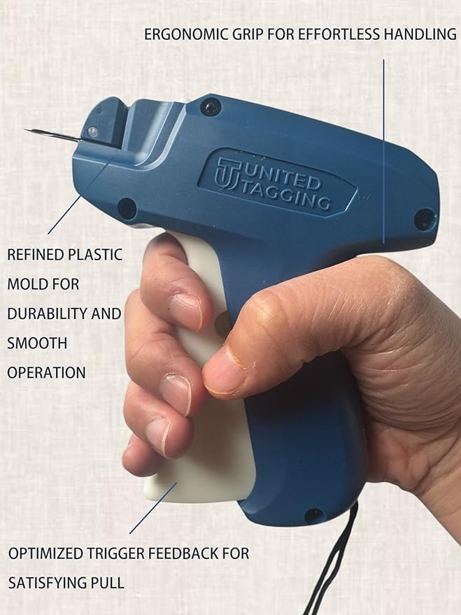 UT-H01 Professional Tagging Gun Kit — Industrial Grade Metal Needle, Price Tag Attacher for Clothing, Retail Store, Warehouse, Consignment — 500 Barbs Fasteners Included