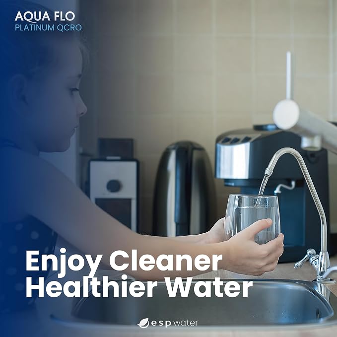 Genuine Aqua Flo Platinum QCRO RO Filter Kit with 50 GPD Membrane and Cartridges | 4-Stage Filtration, Easy Install, Contaminant Reduction, Improved Taste, Cost-Effective Water Solution