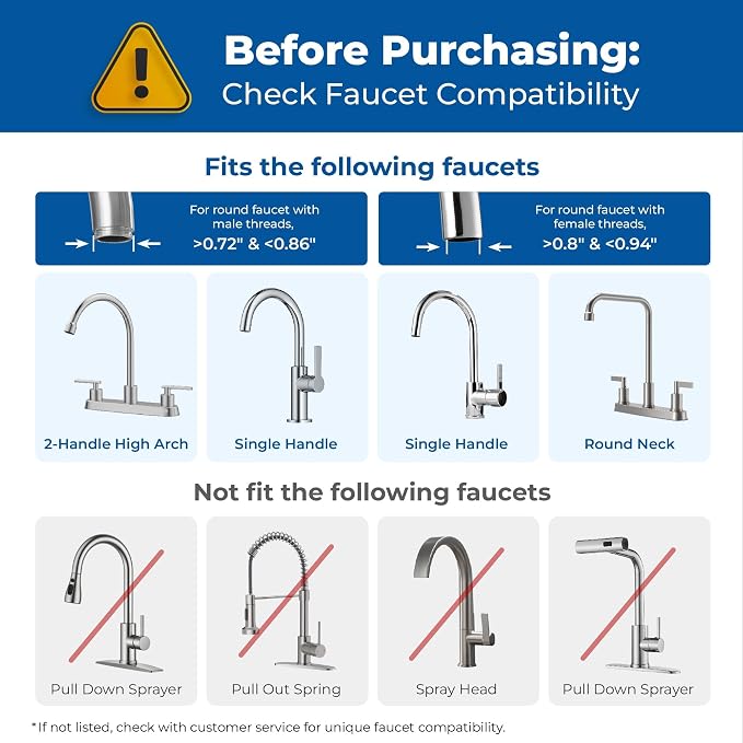 Waterdrop CTF-03 Alkaline Water Filter for Sink Faucet, NSF/ANSI 42 Certified Countertop Water Filter System, 5-Stage Stainless Steel Faucet, Reduces 99% Chlorine, 8000 Gallons, 1 Filter
