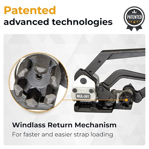 IDL Packaging MUL-341 PRO Heavy Duty All-in-1 Tool for 1/2" Polypropylene Strapping - Combination Tool: Tensioning, Sealing, Cutting