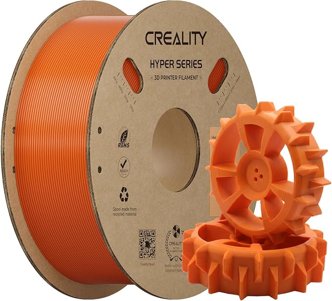 Creality ABS Filament 1.75mm 1KG, High-Speed 3D Printer ABS Filament Up to 350mm/s, High Impact Resistance, Odorless Non-Toxic and Without Stringing or Clogging, Fit Most FDM 3D Printers, Orange