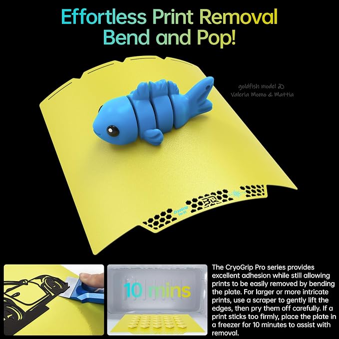 BIQU CryoGrip Pro Glacier Yellow Compatible with Snapmaker U1 3D Printer 276x304.5mm Panda Build Plate Double Sided Upgrade Plate Removable Surface Platform