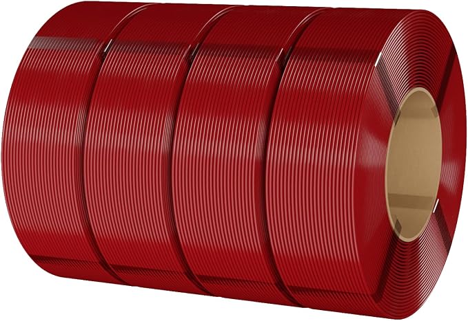 eSUN PLA Basic Refilament 1.75mm, 3D Printer Refill High Speed PLA for Fast Printing, 1KG per Roll, 4 Rolls Spoolless 3D Printing Filament for High Speed 3D Printers, Fire Engine Red