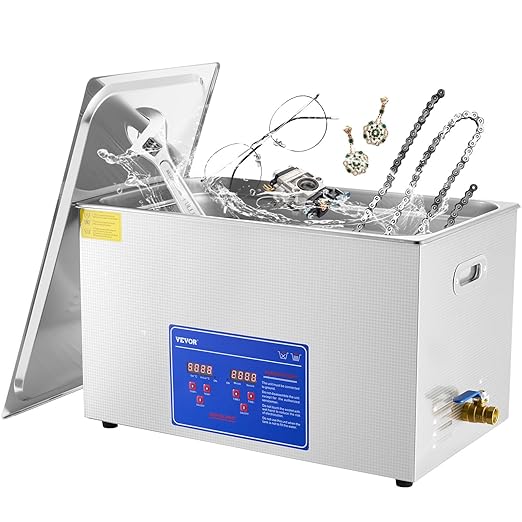 VEVOR Ultrasonic Cleaning Machine 30L 1200W | Commercial Sonic Cleaner, Heated, For Eyeglasses Rings Jewelry, Large Capacity