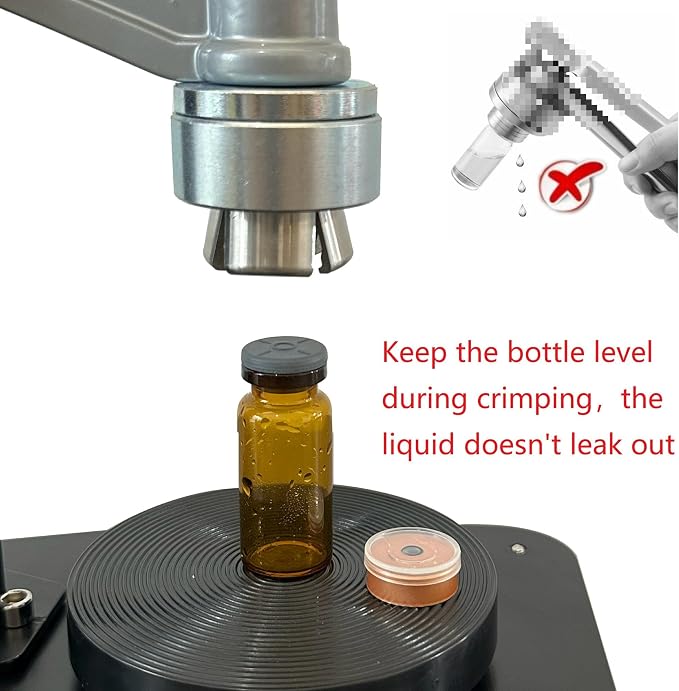Manual 13mm Flip Off Vial Crimper, Crimping Pliers tool, Bottle Clamp, Small Glass Bottle Hand Sealing Machine WN006 (13mm)
