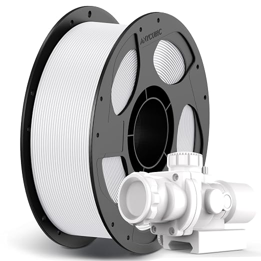 ANYCUBIC High Speed 3D Printer Filament 1.75mm, Print Up to 10X Faster, Rapid PLA Filament with High Prints Quality, Dimensional Accuracy +/- 0.02mm, 1KG Reusable Spool, Bright White