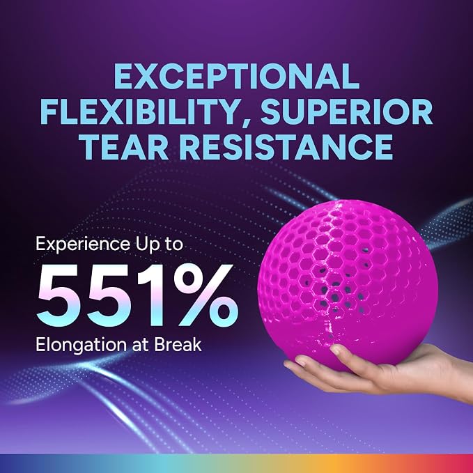 OVERTURE High Speed TPU 95A Flexible 3D Printer Filament 1.75mm | High Elasticity & Durability Filament,1kg Spool(2.2lbs),Fit Most FDM Printer(HS TPU Neon Magenta)