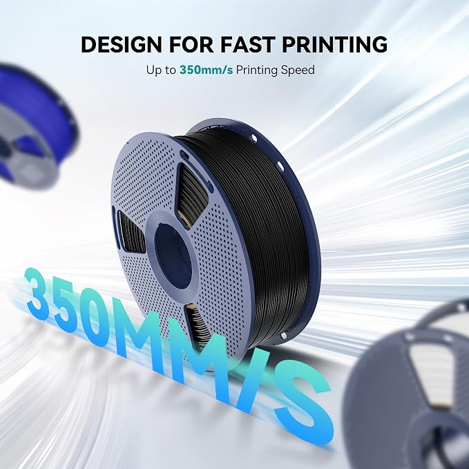 SUNLU High Speed ABS Filament, Heat Resistance, 1KG, (White) | 350mm/s Rapid ABS 3D Printer Filament, Excellent Toughness, Fast Printing, Fit for 99% FDM 3D Filament Printer