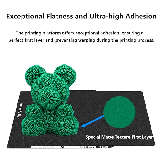 X1C, P1P, P1S PEI Build Plate, 3D Printer Double Sided Black Textrued PEI Platform with Identification Code for Bambu Lab P1/X1 Series, A1 257x257mm