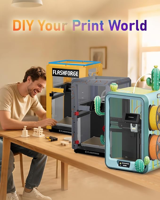 FLASHFORGE AD5X Enclosure Kit, DIY Colors & Style, Optimized Design, Reduced Noise and Odor, Suitable for High-Temperature Filament Printing