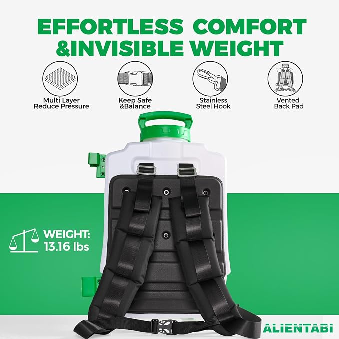 Inventor Flex6 Upgraded, 4 Gallon Battery Powered Backpack Sprayer with 6-Gear Lightweight Sprayer for Lawn, Garden, Patio, Plant Watering