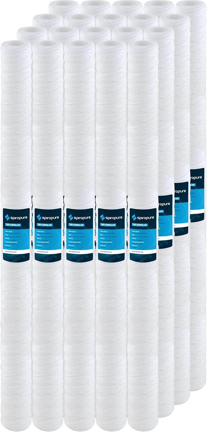 SpiroPure 40x2.5 50 Micron Sediment Water Filter Cartridge SWC-25-4050 (20)