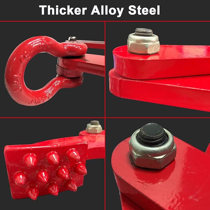 Pallet Puller Clamp 6614 Lbs Capacity Heavy Duty Steel Single Scissor for Pulling Pallets, Woods and Other Things Easily, 8 Inches Bigger Jaw Opening Pallet Grabber