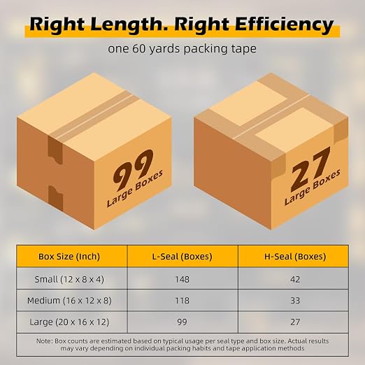 Clear Heavy Duty Packing Tape Rifills for Packing Shipping Moving and Storage, 1.85 mil Thick, 1.88 in x 60 yd, 36 Rolls, Total 2160 yd
