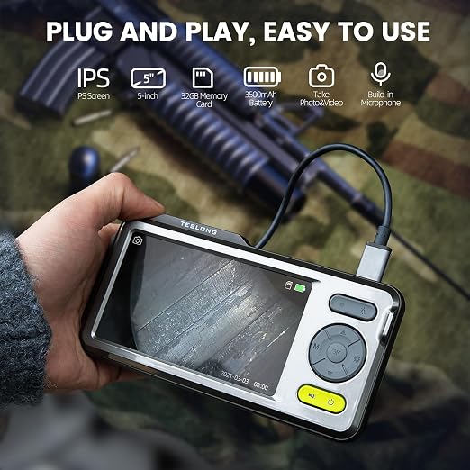 Teslong Rifle Borescope with 5" Monitor & Teslong Mirrors Set of Rifle Borescope