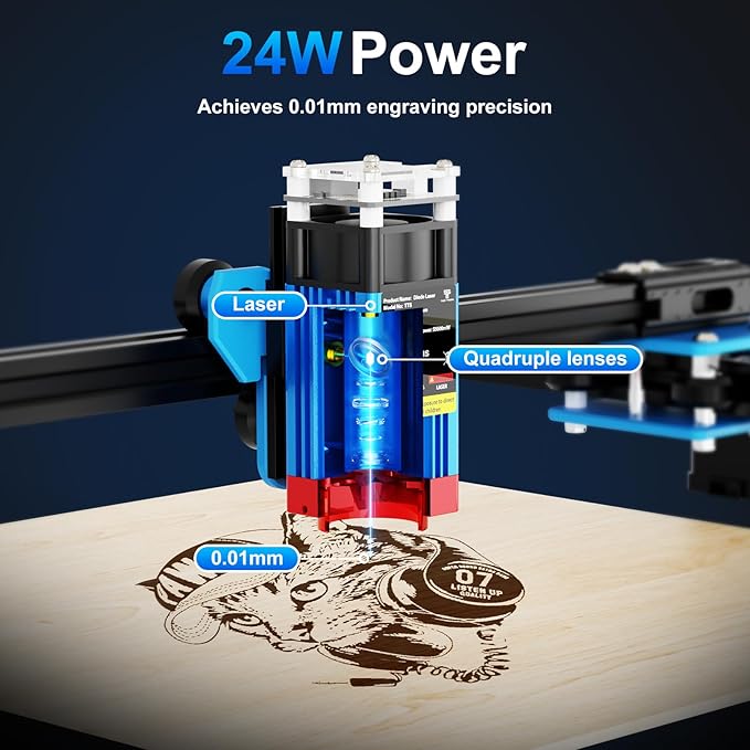 Twotrees TTS-55 Pro Laser Engraver 5500mW Laser Engraving Machine,Laser Cutter,300 x 300 mm Work Area,0.08mm Laser Spot Engraver Machine for DIY,Wood,Metal,Acrylic,Glass,Stainless Steel