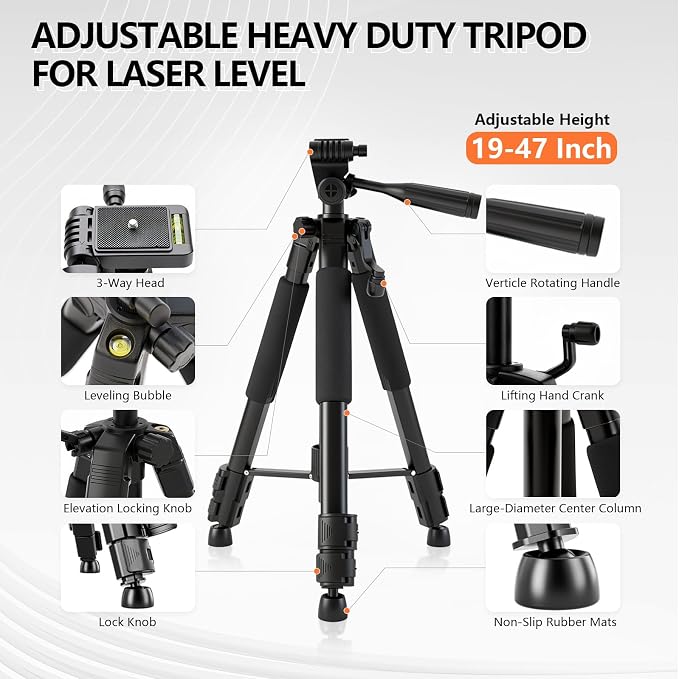 L90 Pocket Green Laser Level, Self Leveling Cross Line Laser with Pendulum Lock, Compact 2 Line Laser Level for Picture Hanging, Cabinets, Tile and DIY Home Projects (L90 with Tripod)