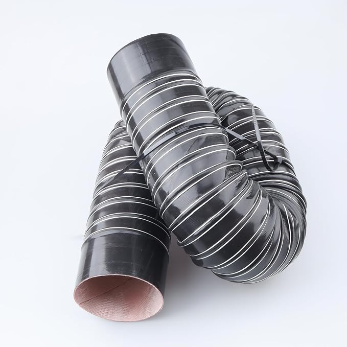 AC PERFORMANCE 2.5" ID Silicone Flexible Brake Cooling Air Ducting Induction Intake Pipe Hose with Cuff, Length 3 Meter (10 Feet), Black