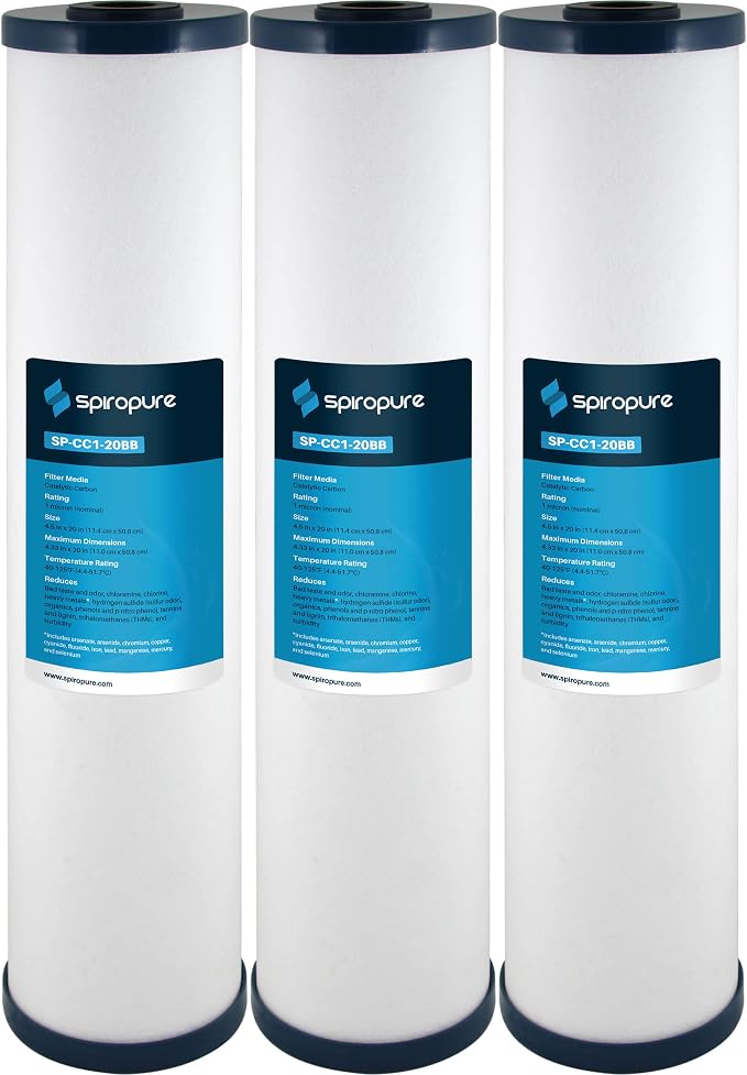 SpiroPure SP-CC1-20BB 20x4.5 Catalytic Carbon Water Filter Whole House