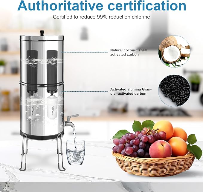 Gravity Water Filters Replacement for Berkey®, BB9-2® Black Carbon Filter and PF-2® Fluoride Filters Compatible with Berkey® Water Filter