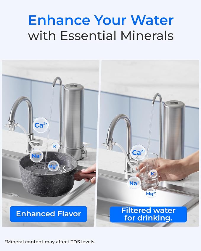 [Original] Waterdrop CFF-01 Water Filter Replacement for Waterdrop WD-CTF-01/CTF-02, NSF/ANSI 42&372 Certified, 5-stage Water Filter, Reduces Heavy Metals, Bad Taste and Up to 99% of Chlorine
