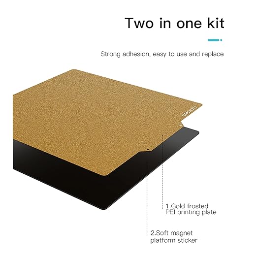 Creality Ender 5 Plus PEI Print Bed Kit, 3D Printer Parts Printing Plate Frosted PEI Surface and Magnetic Bottom Sheet Flexible Steel Platform for Ender 5 Plus
