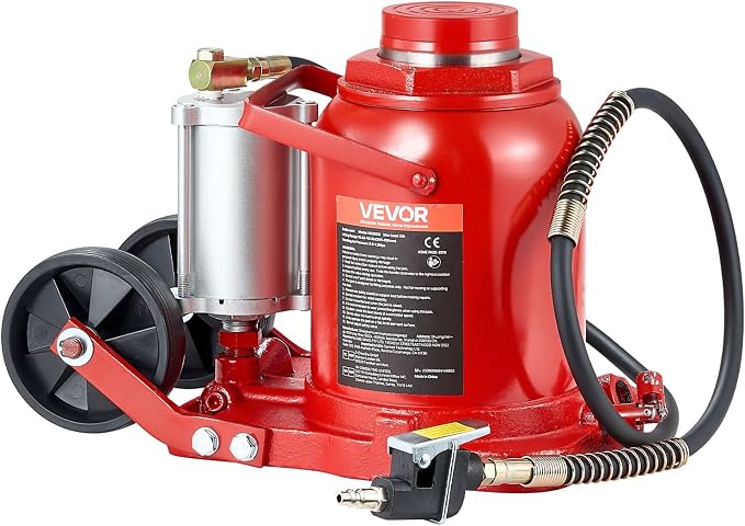 VEVOR Pneumatic Bottle Jack 50T Hydraulic Car Jack Lift Range 27-43cm Air Transmission Jack 110231lbs for Heavy Duty Vehicles