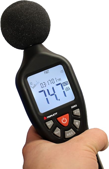 Triplett 3550 SoniChek PRO Professional Decibel Sound Level Meter with Certificate of Calibration to NIST