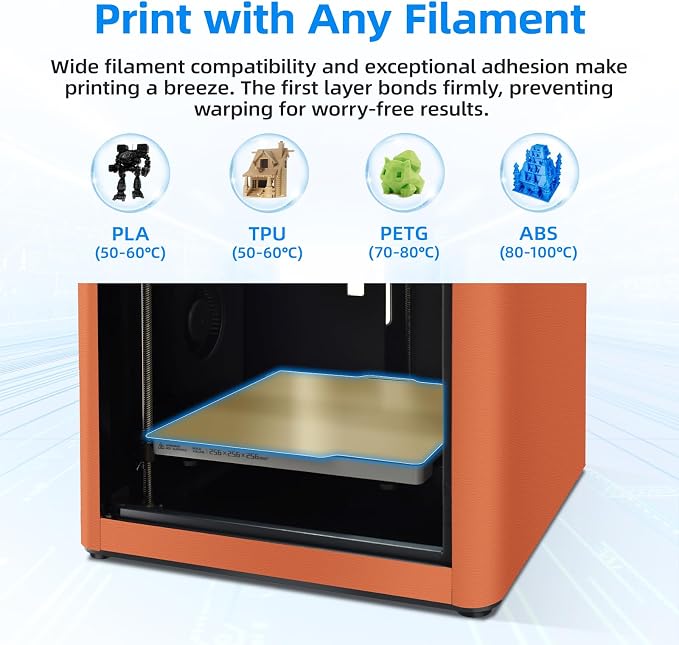 BIQU PyroGrip Smooth PEI+Textured PEI Build Plate for Bambu-Lab P1P P1S P2S X2D X1C X1E A1 257x257mm, Double Sided PEI Spring Steel Build Plate Flexible Sheet Print Bed Removable Surface Platform