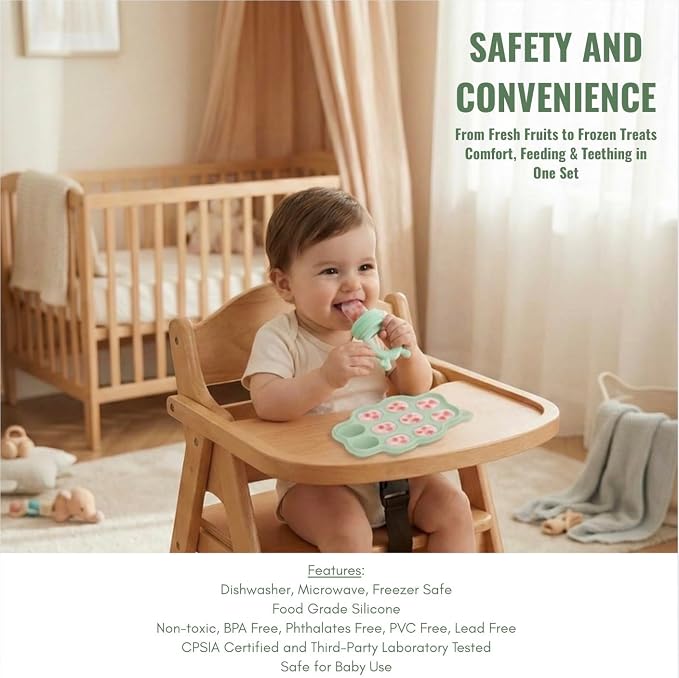 MONDE 25PCS Ultimate Silicone Baby Feeding Set, Complete Mealtime Baby-Led Weaning Essentials From Infant To Toddler, Bib, Smock, Sippy Cup, Dry Wet Bag, Placemat, Perfect Premium Gift Set (Green)
