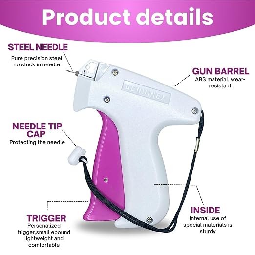 Stitch Gun for Clothes – A Complete Kit with 3000 Fasteners, 2 Needles & EVA Carrying Case. Handheld Tagging Gun for Clothing & Fabric-Friendly Stitchy Stitch Gun for Hemming, Quilting & Quick Repairs