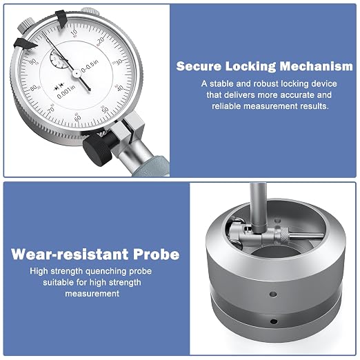 HDLNKAK Dial Indicator Bore Gauges 2“-6”/0.001", Extender Internal Diameter Gauge, Cylinder Bore Gauge Measurement, Bore Measurement Instrument Ensuring Precision for Machinists.