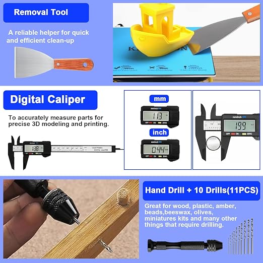 135PCS 3D Printer Tools Kit,3D Printer Accessories for 3D Printer Modeler Basic Tools Diverse,Including Nozzle Cleaning Kit,Polishing Machine,Deburring Tool for Remove/Trim and Finish 3D Print