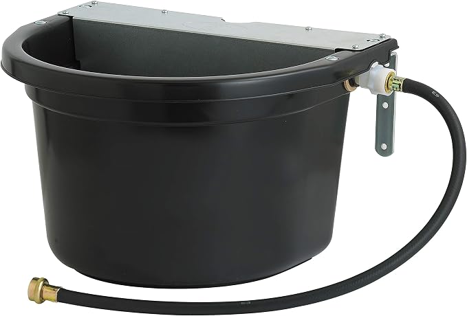 Little Giant® Automatic Animal Waterer | DuraMate Float Controlled Automatic Waterer for Livestock | Heavy Duty and Durable | Made in USA | 4 Gallon (Black, 4 Gallon)