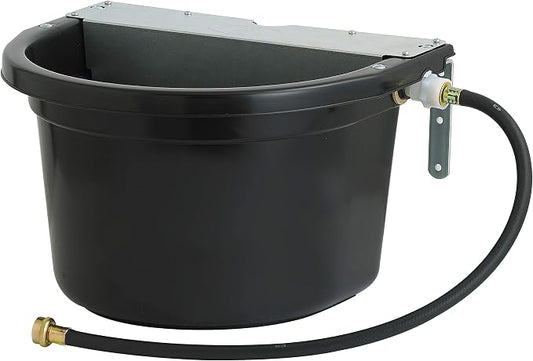 Little Giant® Automatic Animal Waterer | DuraMate Float Controlled Automatic Waterer for Livestock | Heavy Duty and Durable | Made in USA | 4 Gallon (Black, 4 Gallon)