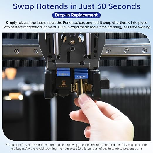 2 Pack BIQU Panda Juicer SF Hotend Print Head Kit for Bambu-Lab A1/A1 Mini 3D Printer Upgrade Standard Flow High Temperature Hot End 0.4mm Hardened Steel Detachable Nozzle with 5PCS Silicone Sock
