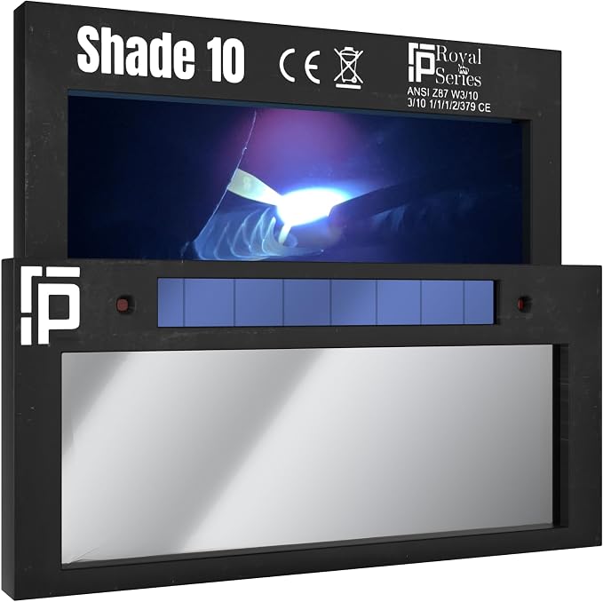 Ridge Products | Silver Shade 10 Auto Darkening Welding Lens | Cool Blue Welding Lens 2x4 1/4 | Shade 10 Welding Lens Auto Darkening | Perfect for a Sugar Scoop Welding Hood or Pancake Welding Hood