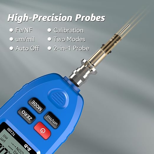 Car Coating Thickness Meter, Paint Mil Thickness Gauge,Blue | For Used Car Buyers, Check Original Coating, Auto Paint Meter