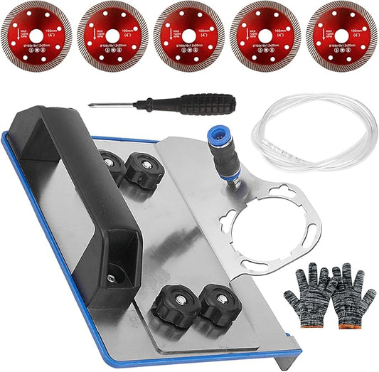 45 degree tile chamfering tool, 100-Type Universal 45 Degree Tile Chamfering Stand Type Angle Grinder,Angle Grinders with Gloves & 39Inch Hose