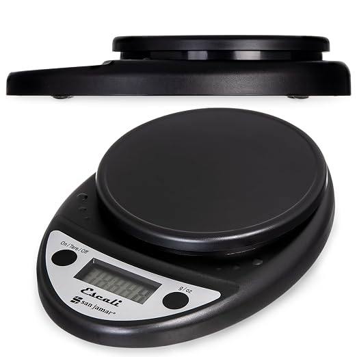 San Jamar Escali Primo NSF Listed Digital Scale, 11 lb/5 kg, Black (SCDGP11BK)