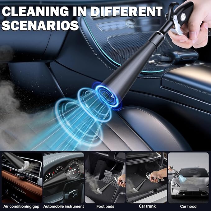 Dry Cleaning Gun,High-Pressure Air Blow Gun,Car Cleaning Gun,Air Nozzle Blow Gun, Car Air Blow Gun with 2 Nozzles