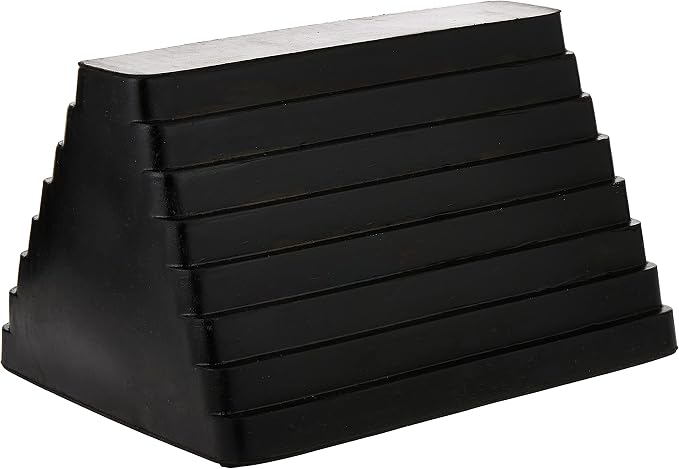 MaxxHaul 70073 Solid Rubber Heavy Duty Wheel Chock with Eyebolt (Pack of 2)