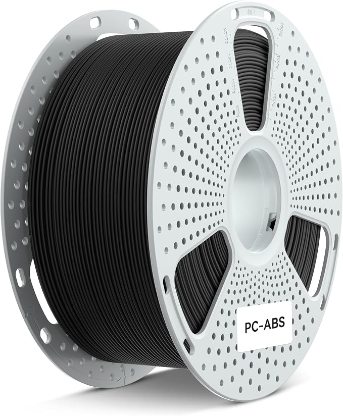 SUNLU PC-ABS Hybrid 3D Filament 1.75mm, 2.7kg, Black | High-Strength, Industrial-Grade Material, Paintable & Plate-Ready Finish, Big Roll Filament, Spool(5.95 lbs)