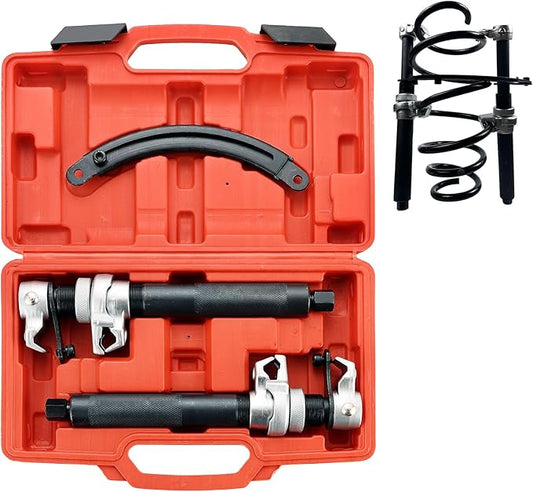 NYXOVA Coil Spring Compressor Tool, Heavy Duty Macpherson Strut Spring Compressor Tool,Ultra-Rugged Strut Spring Compressor Tool with Safety Guard,2200lb Capacity 11in Jaw Opening