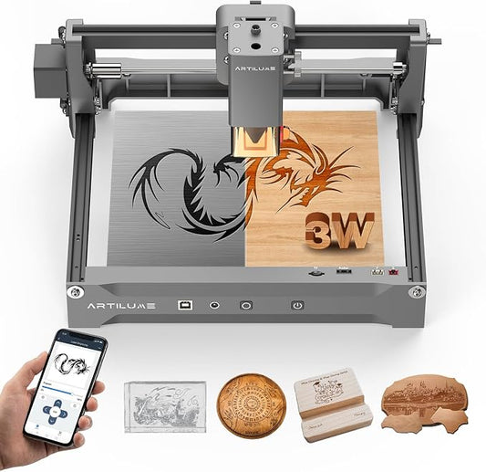 U1 Laser Engraver & Cutter Machine with 200x150mm Area,LightBurn Compatible,3000mW 0.01mm Precision for Wood Metal Acrylic Leather,with WiFi & APP, Ideal for DIY Crafts & Small Business