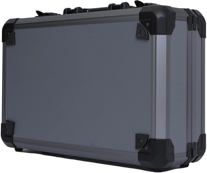 16in Reinforced Aluminum Hard Case with DIY Customizable Foam Inserts (15.9 x 9.7 x 4.8in Interior)